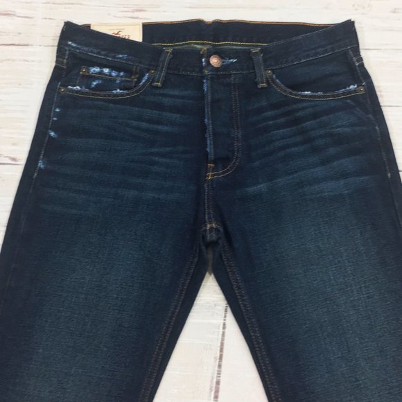 Hollister ~ Destroy Button Fly Straight Leg Jeans - Picture 3 of 12